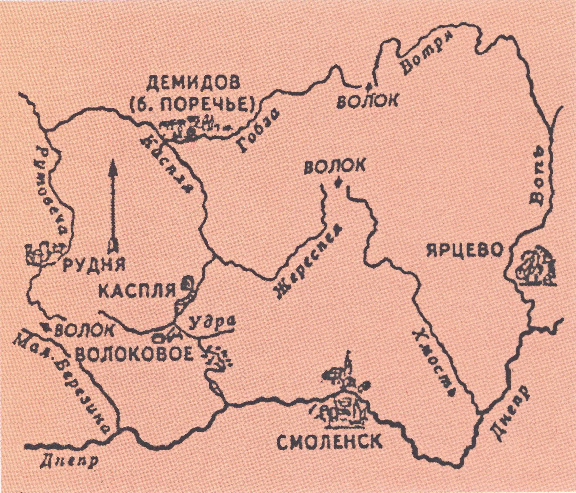 Карта каспля смоленская область