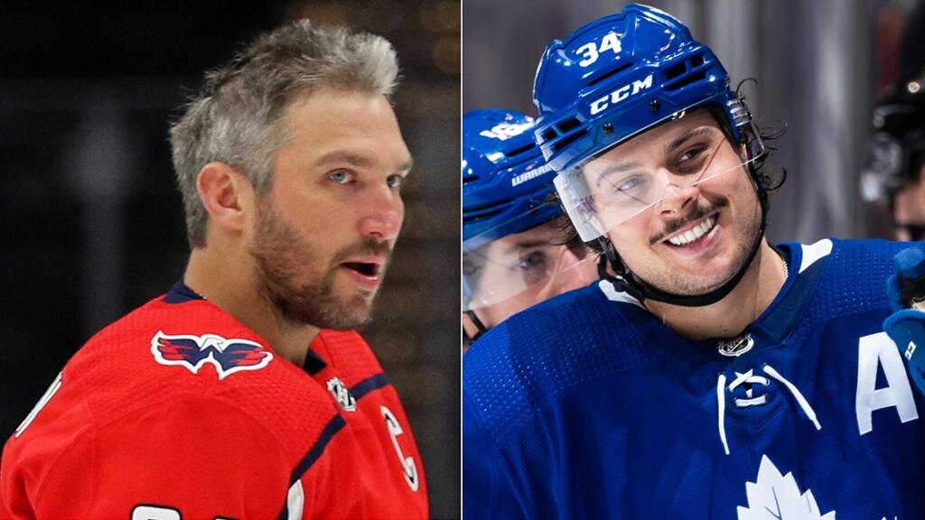 Лидеры снайперской гонки в НХЛ, А.Овечкин и О.Мэттьюз.