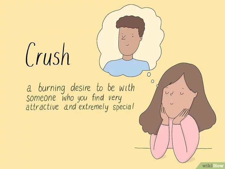 I have a big Crush on you. Have a Crush on. To have a Crush on. Lead someone on.