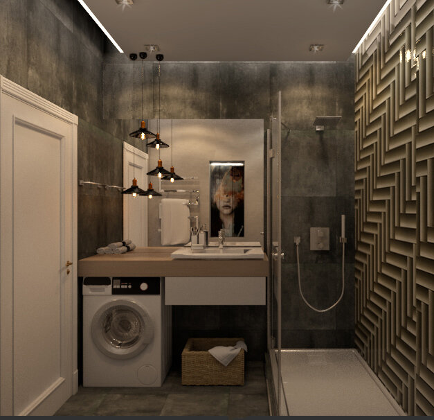 Стиральная машина под раковиной