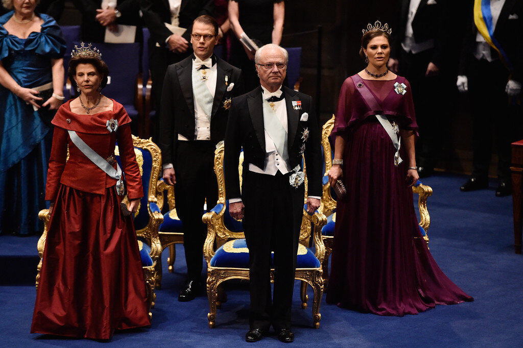 Члены королевской семьи (Швеция) на церемонии вручения Нобелевской премии