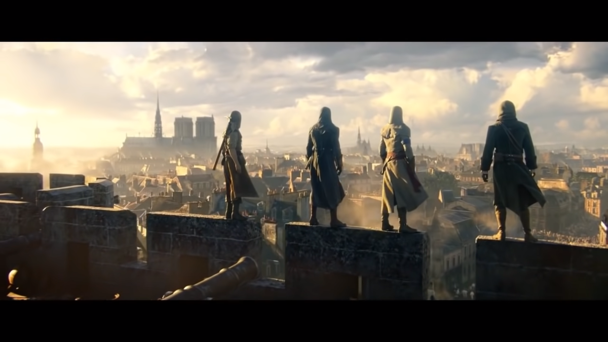 Assassin's Creed Unity кадр из трейлера.