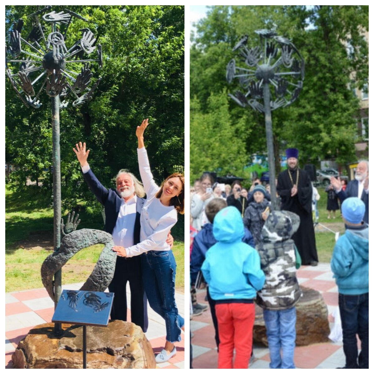 Московская область. Подольск. Открытие памятника "Одуванчик".  