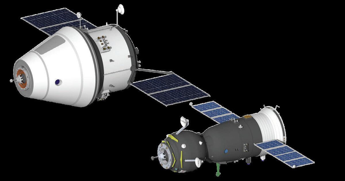 Сравнение размеров корабля "Орел" и "Союз". Взято из Яндекс-картинок
