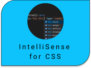 IntelliSense for CSS class names in HTML - завершает классы css в html  