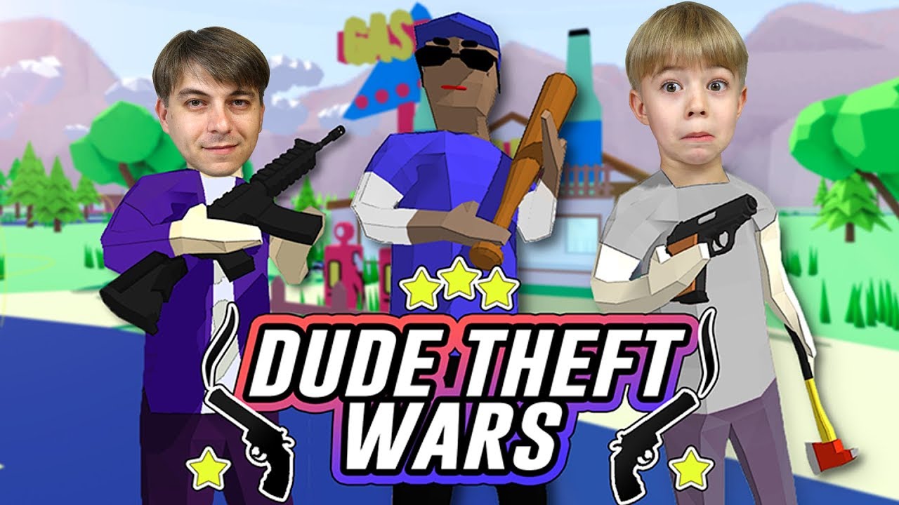 Лучше чем Gta!? 😳 Dude Theft Wars - Коды и прохождение! Катаемся на  Bugatti Бургетти! 😆