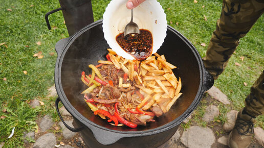 Сосед рассказал свой фирменный рецепт картошки с мясом. Готовим в казане(делюсь рецептом с Вами)