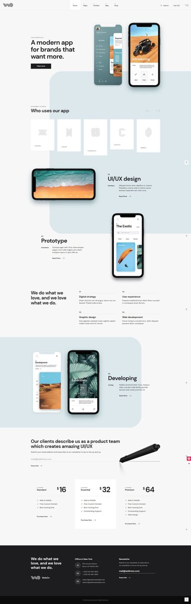 Шаблоны лендинга на WordPress