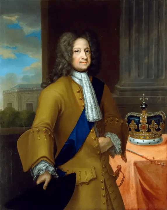 The portrait of King George I by Georg Wilhelm Lafontaine, 1720-1727