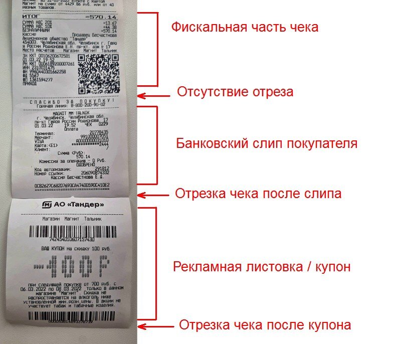 Фискальный чек образец