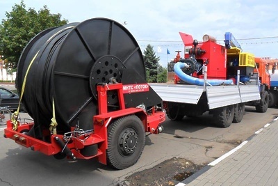    Техника подмосковной аварийно-восстановительной службы МОС АВС во время ликвидации подтопления © Пресс-служба Министерства жилищно-коммунального хозяйства Московской области