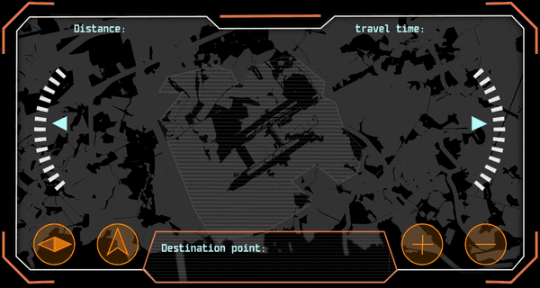 Анимация HUD интерактивной карты Москвы и ближайшего подмосковья. ©Александр Самолюк