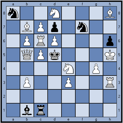 Белые начинают и ставят мат в 2 хода.