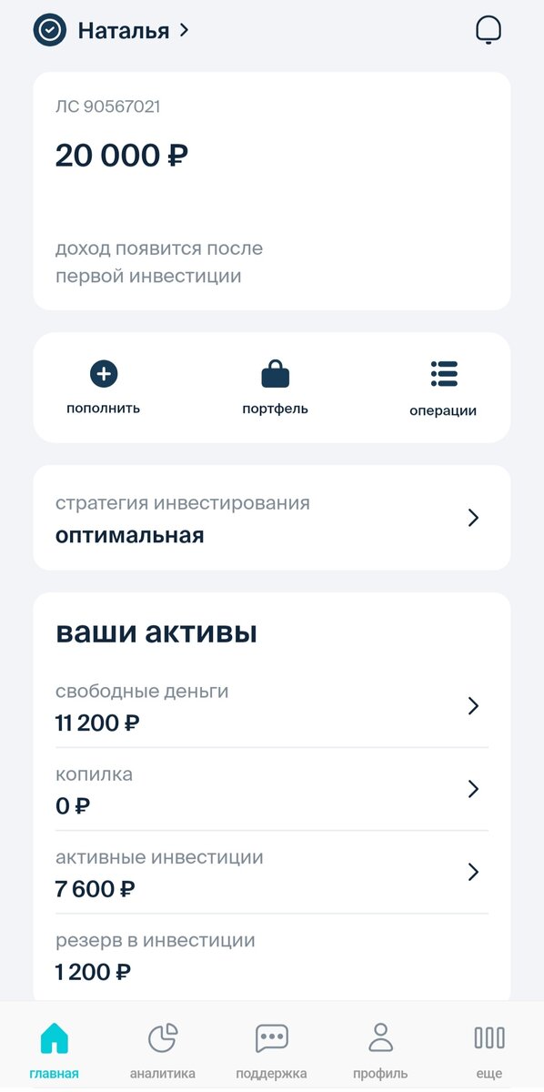 Скрин портфеля Поток