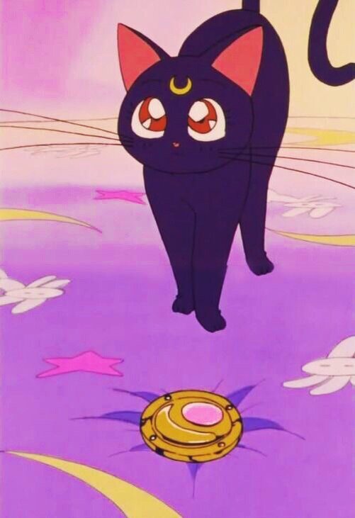 Кошка Луна дарит Усаги волшебную брошь