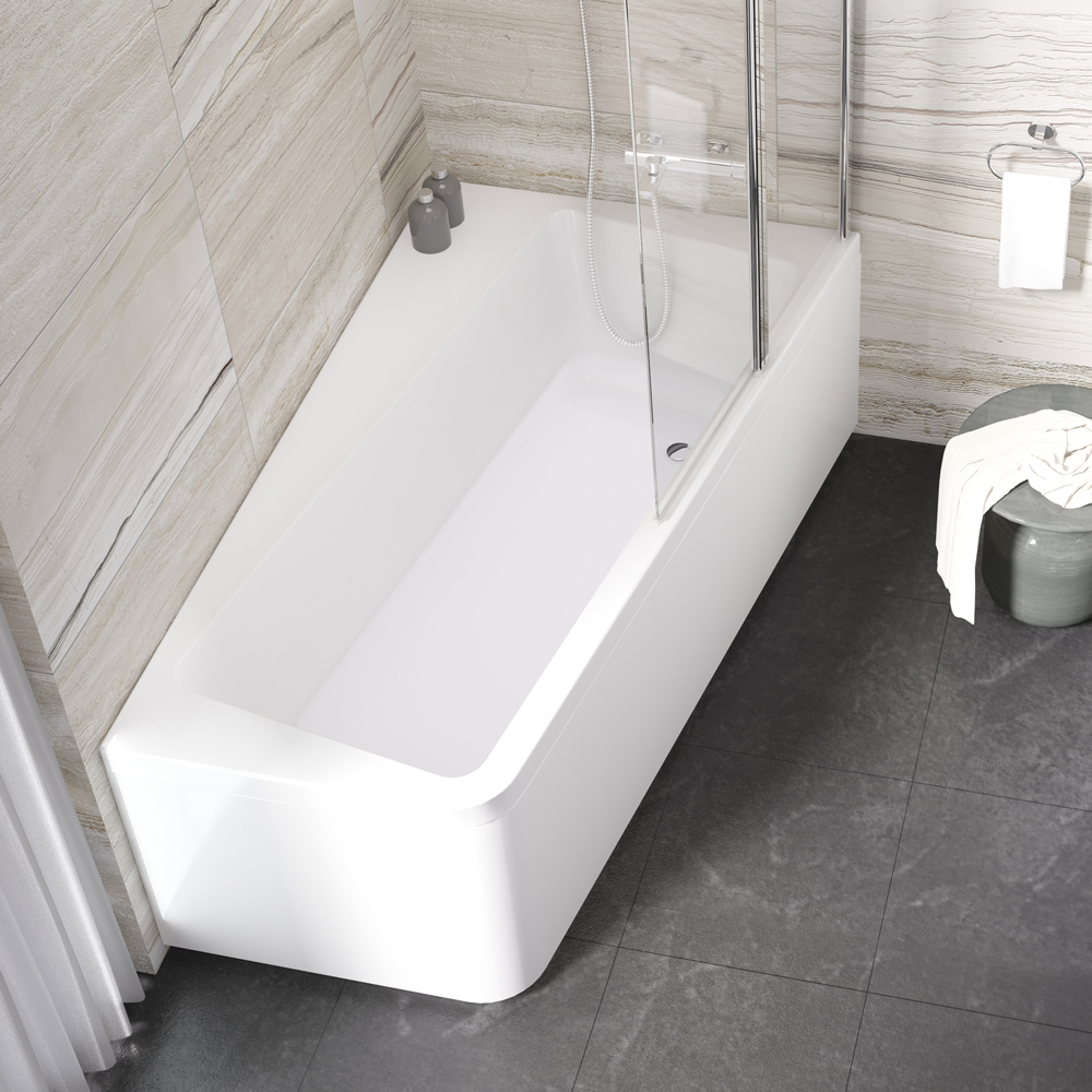 На фото ванна акриловая Ravak 10° 170x100 R 