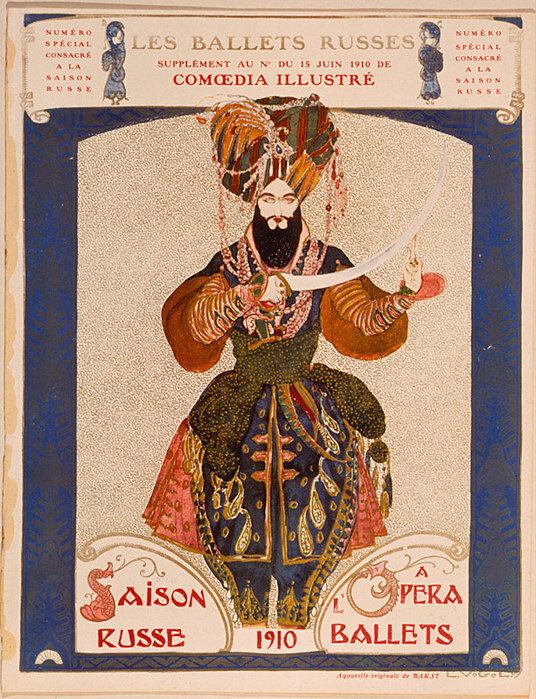 афиша для "Русских сезонов", 1910 год