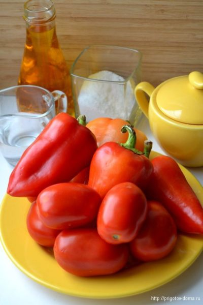 Ингредиенты для лечо