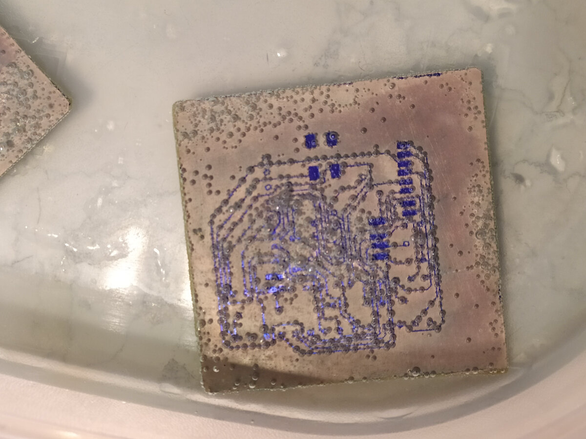  Травления платы в лимонной кислоте