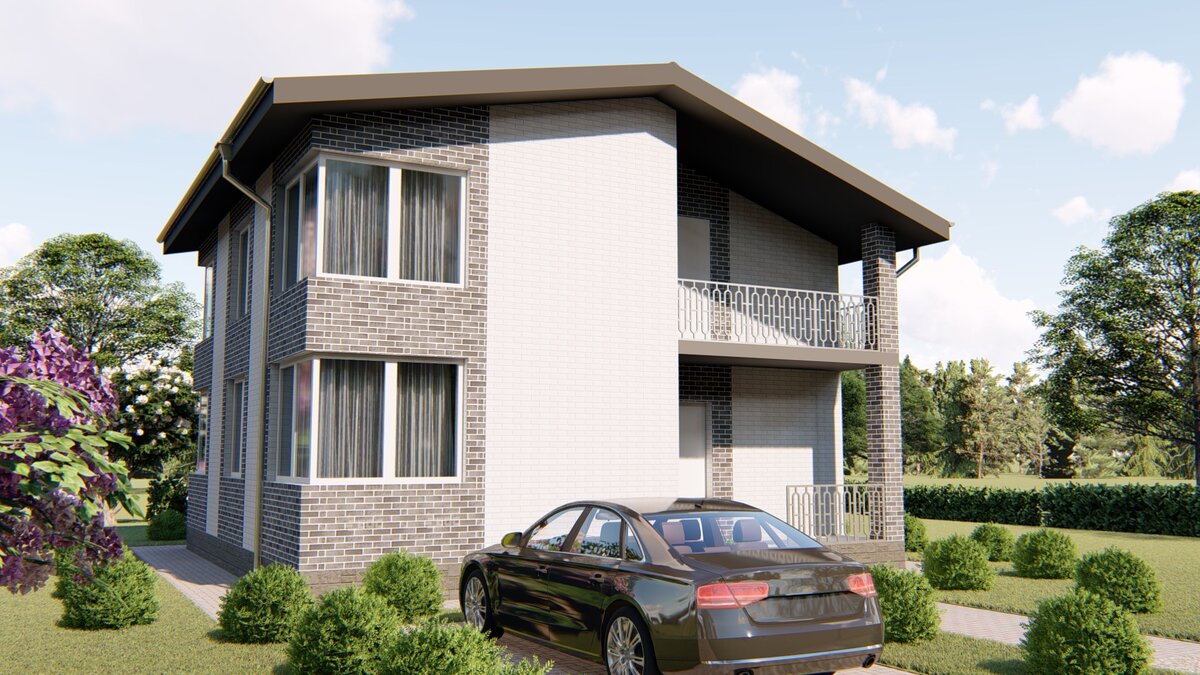 Фасад дома. Проект СК "Домовой" (Краснодар)