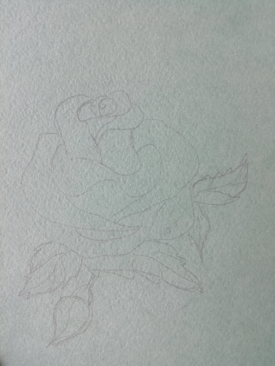 Делаю карандашный набросок.