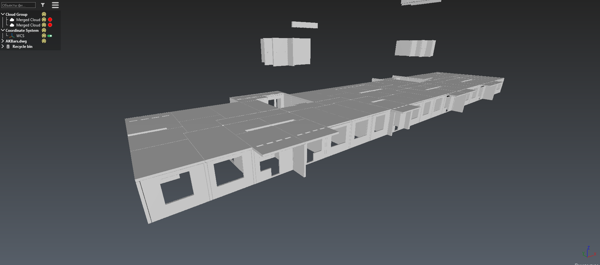 Так выглядит модель этажа в CAD-программе.