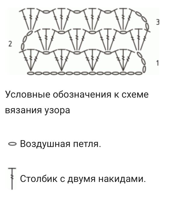 На фото схема узора