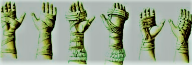 Прообразом боксёрских бинтов служили размягчённые кожаные ремни - мейлихай