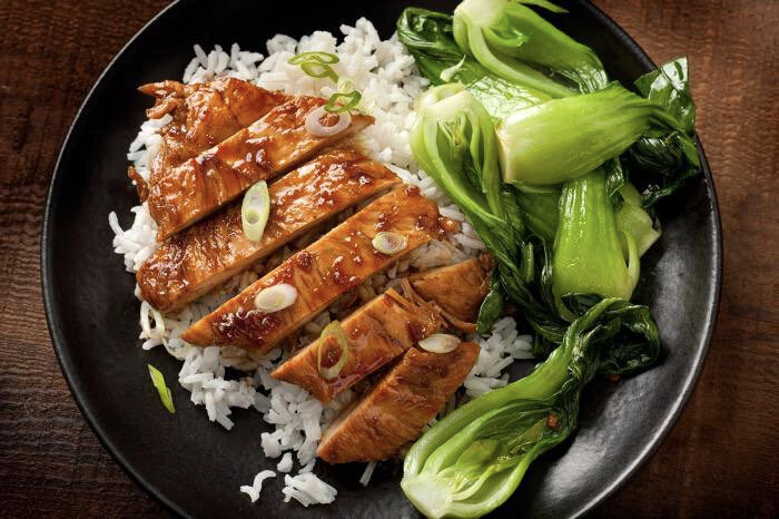 Курица под соусом терияки.