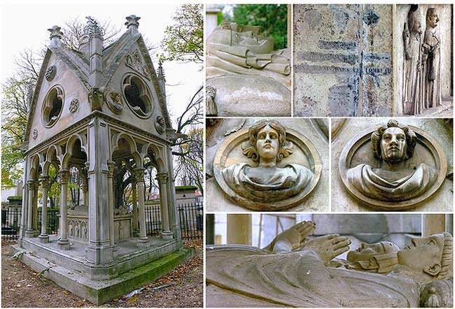 Abelard's and Eloise's grave at the Per Lachaise cemetery