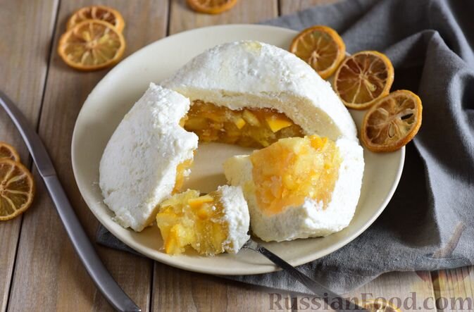 творог, лимон, сахар, желатин