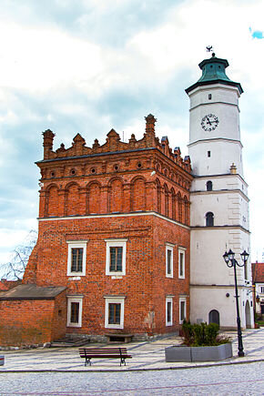 Сандоми́р(польск. Sandomierz — Сандо́меж) — город в Польше, входит в Свентокшиское воеводство, Сандомирский повят. Название города происходит от древнепольского Sędomir, от Sędzi- (от глагола sądzić — «судить») и mir («мир»). 