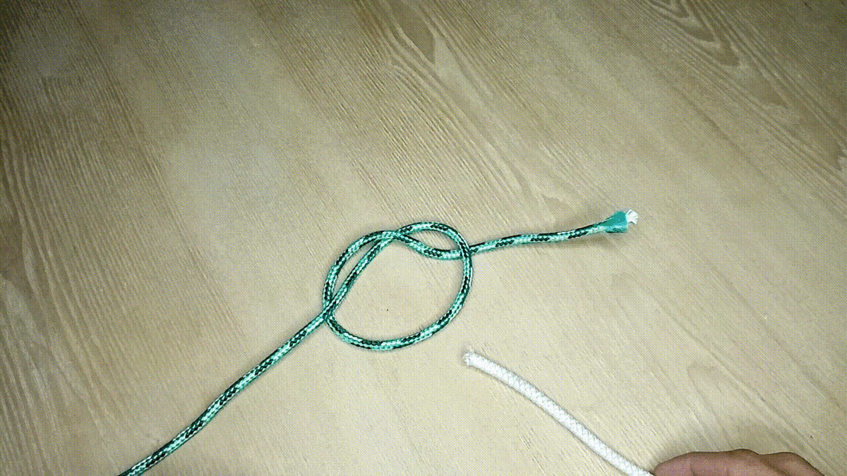 Как завязать узел Встречная восьмерка?