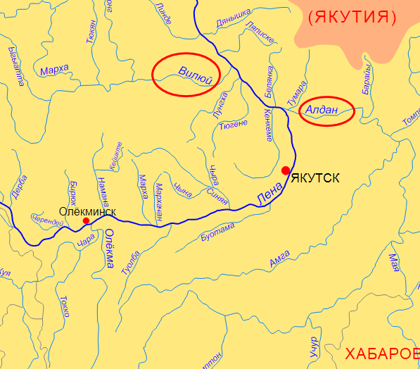 Вилюй река в восточной сибири