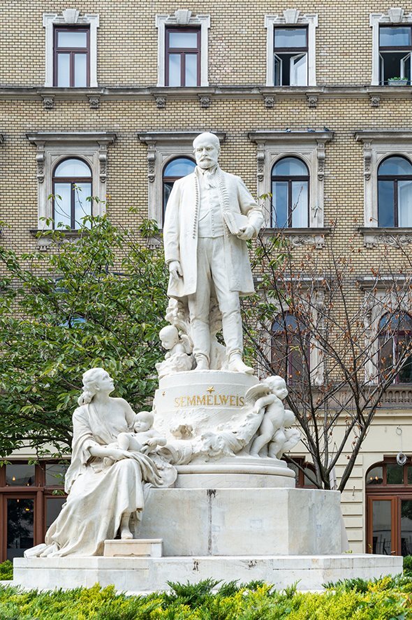 Памятник Земмельвейсу в Будапеште. Спаситель матерей Земмельвейс.