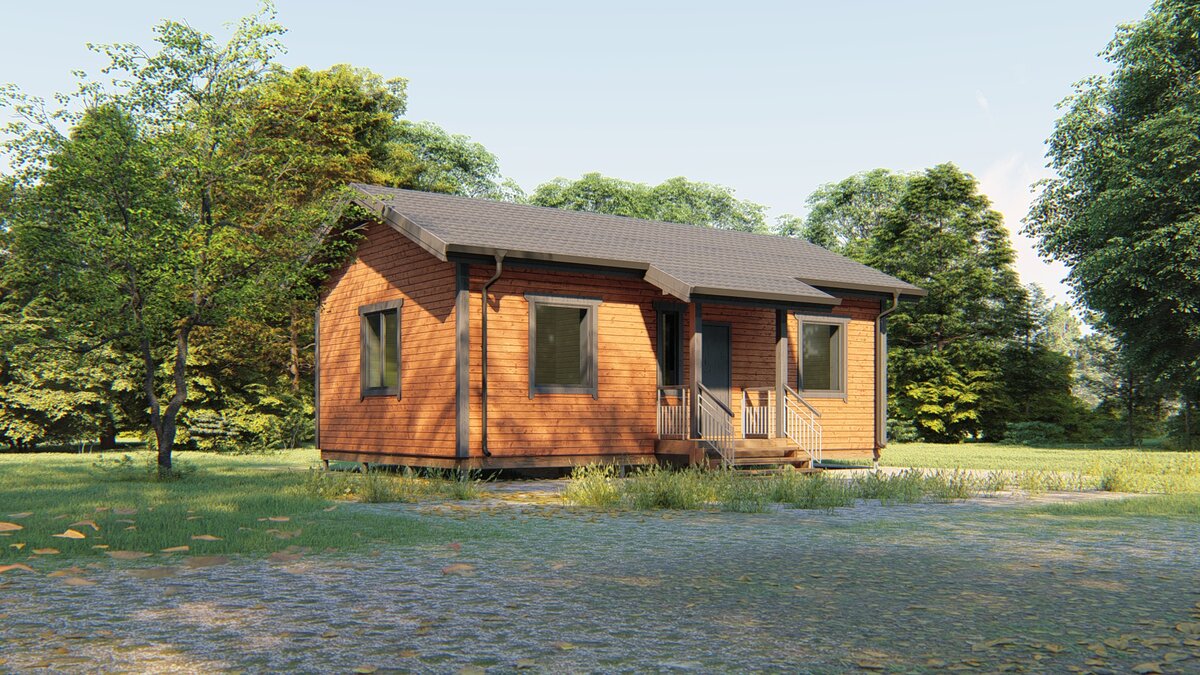 Каркасный дом 6х10 по проекту КД-51