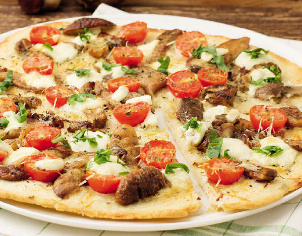 Овощная мини-пицца с чесночным соусом – пошаговый рецепт приготовления с фото