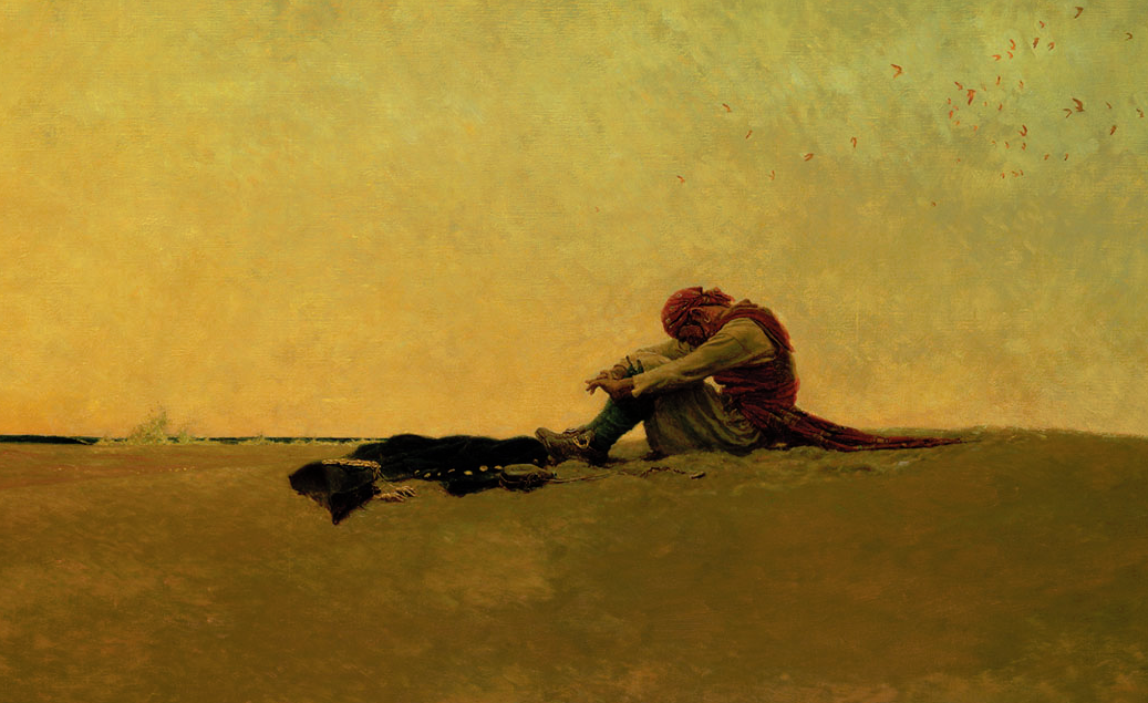 Говард Пайл. Пират, высаженный на необитаемом острове.