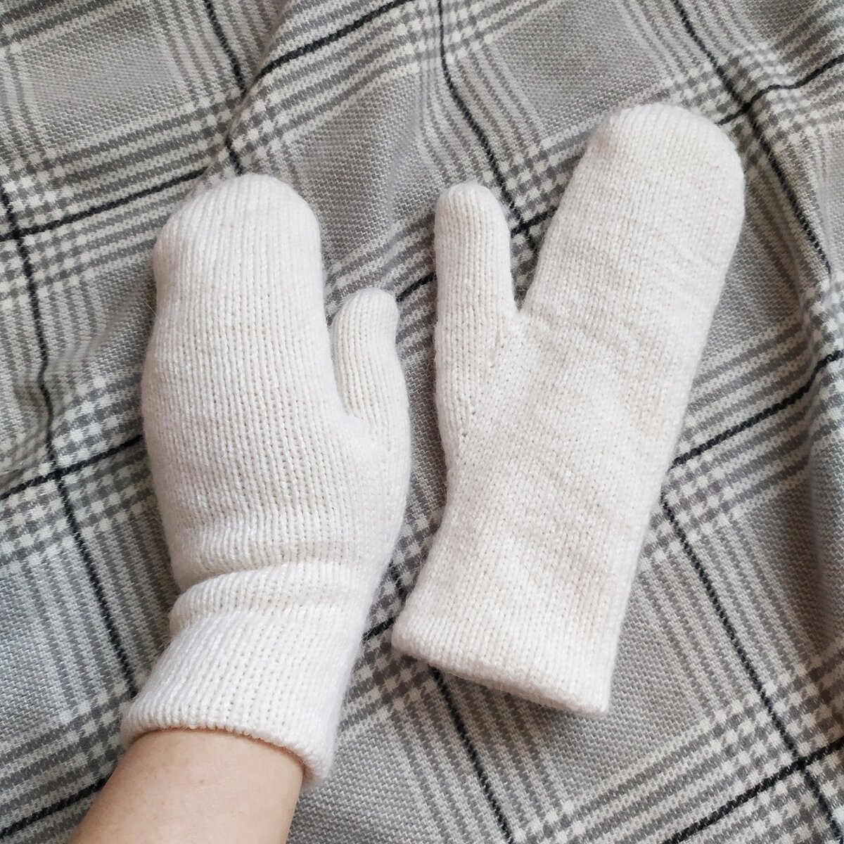 Двухслойные альпаковые варежки, которые я связала на заказ на Etsy