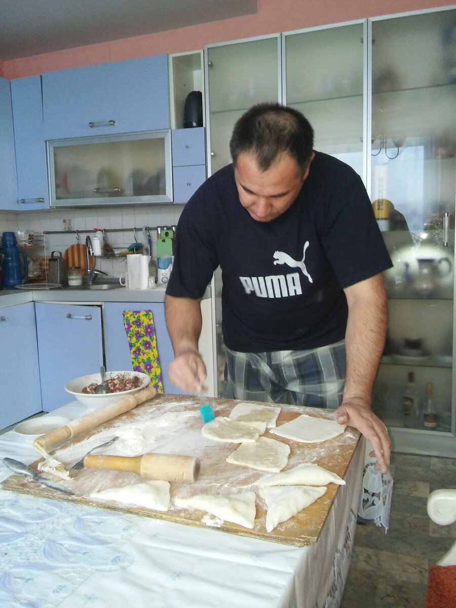 Приготовление самсы    фото автора