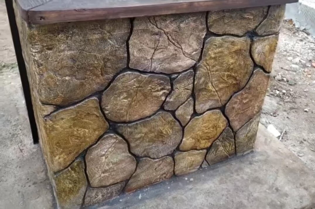 Искусственный камень своими руками для использования на даче