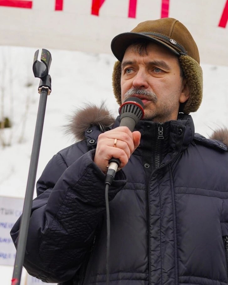 Виталий Ковин на митинге памяти Бориса Немцова. Пермь, 29 февраля 2020 г.  Фото: Яков Овчинников, 59.ру