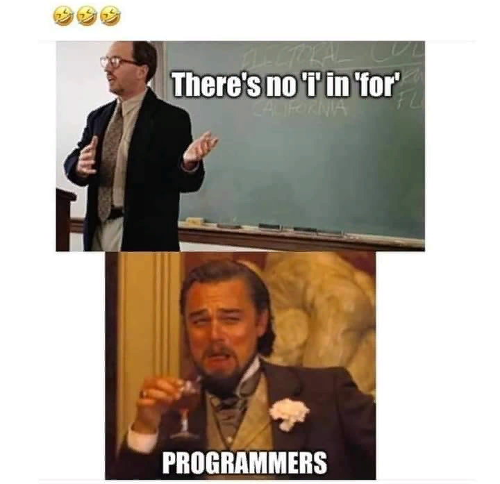 В  'for' нет 'i'. Программисты в шоке. 