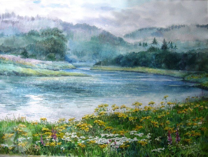 Светлана Гармашова - Летний дождь. Работа из коллекции художницы