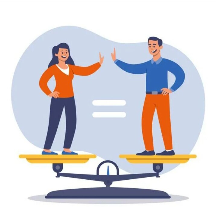 Здесь именно важно, чтобы каждый из супругов понимал суть, иначе ничего не получится. Равноправие это свобода выбора каждого из супругов, учитывая другую сторону. И тогда будет всем комфортно. 