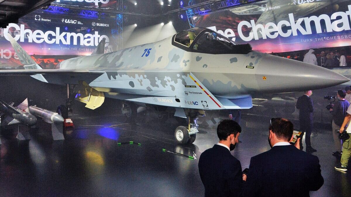    Российский истребитель пятого поколения Су-75 Checkmate© РИА Новости / Александр Мельников