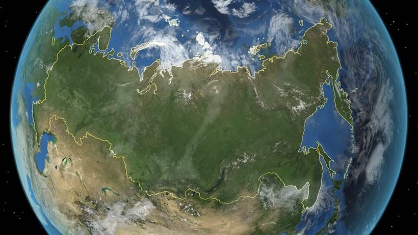 Россия. Фотография с Международной космической станции.