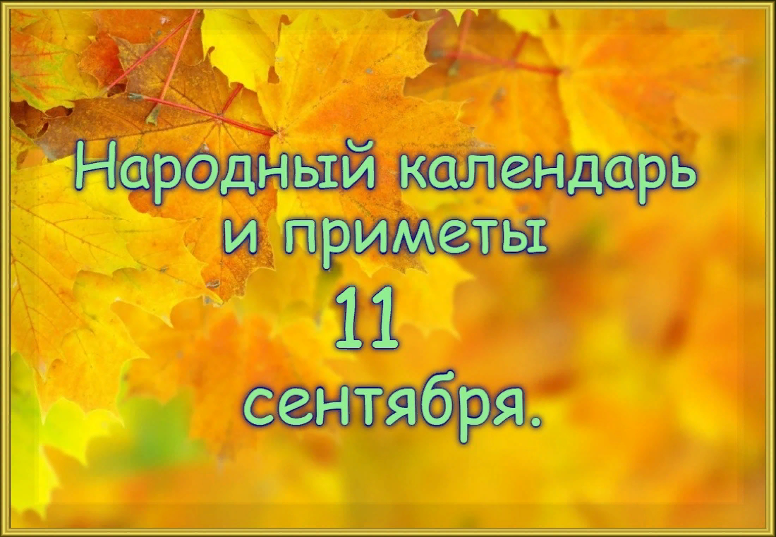 ПРИМЕТЫ И ПОВЕРЬЯ НА 11 СЕНТЯБРЯ | 🗓КАЛЕНДАРЬ СОБЫТИЙ 🗒 | Дзен