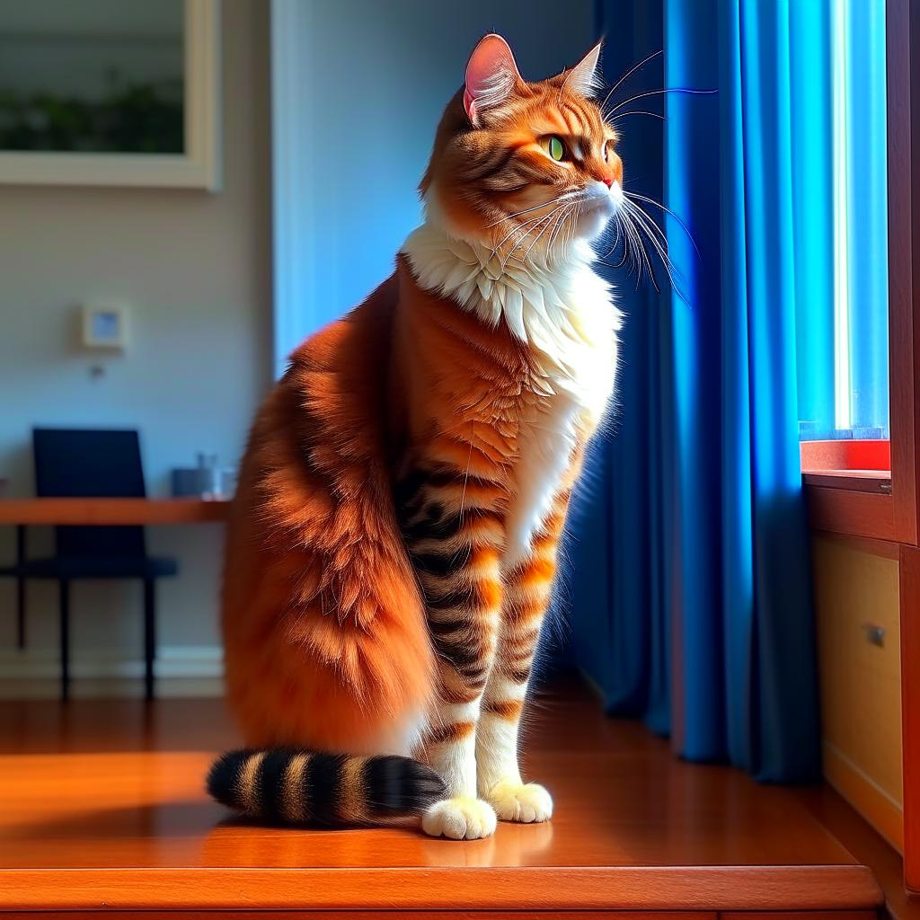 кот в полный рост