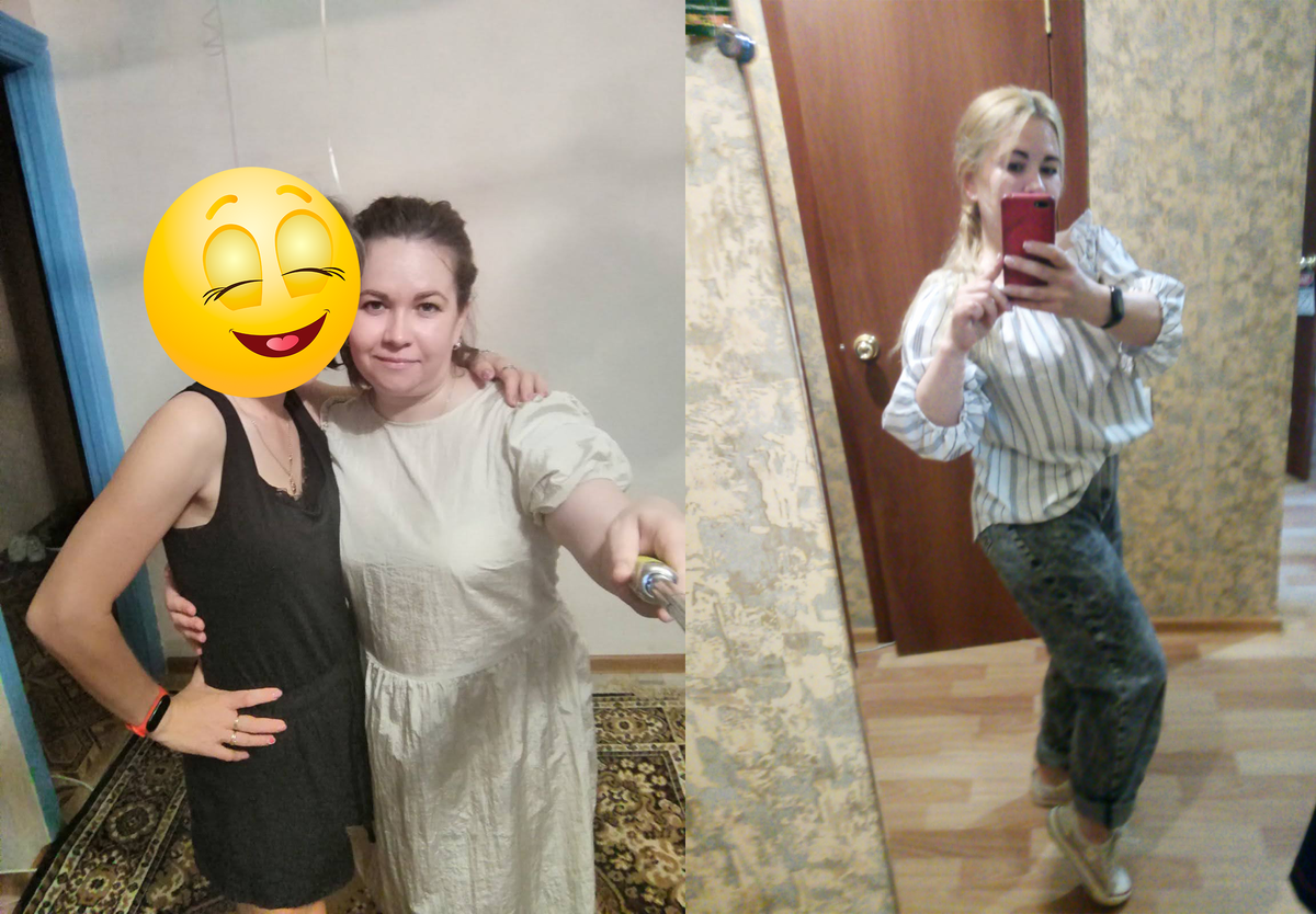 Мои 75 кг и 47 кг сестры) и рядом мои уже 55 кг 